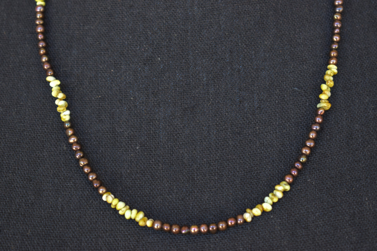 Palomino Variscite & Brown Fresh Water Pearls