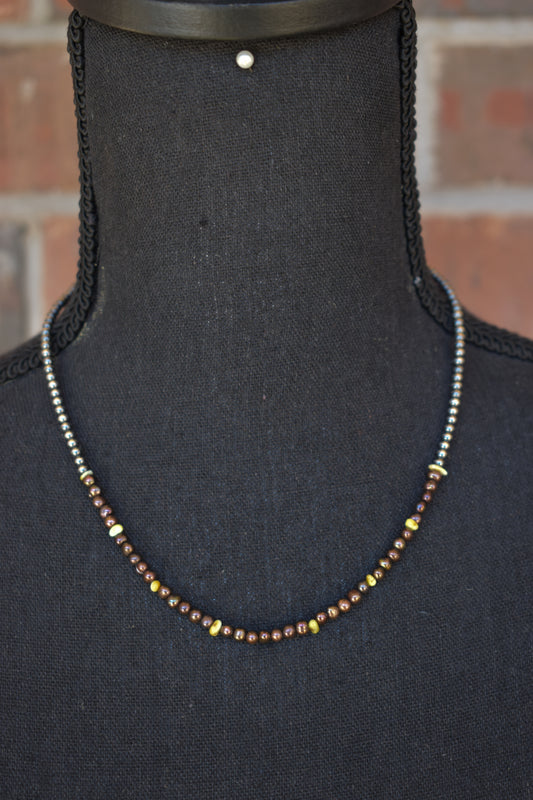 Palomino Variscite & Brown Fresh Water Pearls