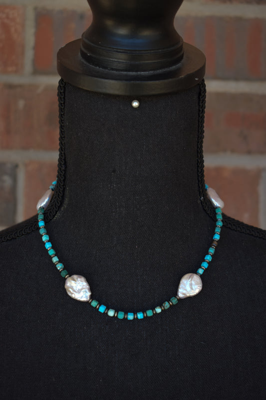 Turquoise & Fresh Water Pearls