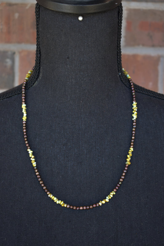 Palomino Variscite & Brown Fresh Water Pearls