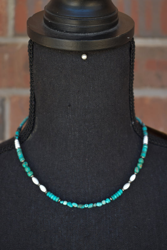 Turquoise & Mother Of Pearl & White Buffalo