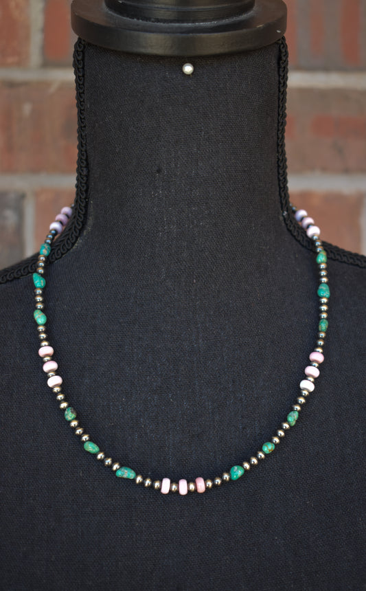 Emerald Valley Turquoise & Pink Conch